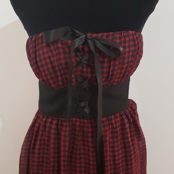 Red and black checkered dress - Picture 7 of 12